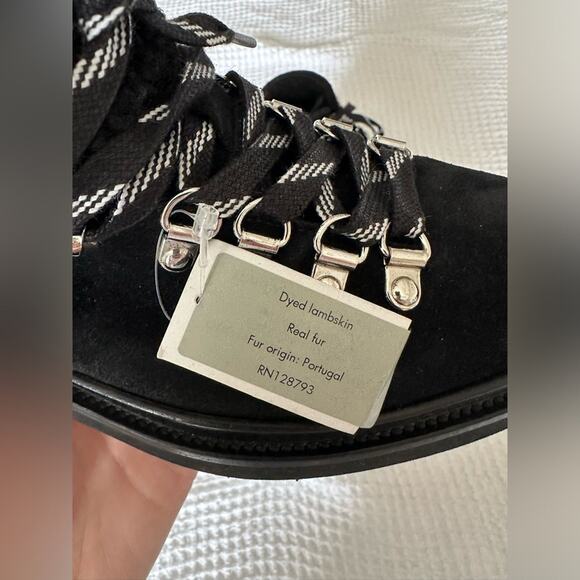 ALLSAINTS WANDA SUEDE combat boots black color US 9 EU 39 NWT - Picture 13 of 16